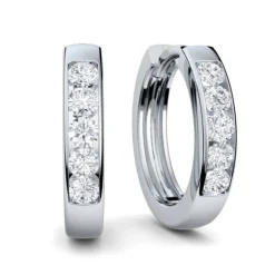 Schmuckladen AMOONIC Creolen "Vision" klein Kreolen zum aufklappen mit 10 Zirkonia^ Creolen|Schmuck