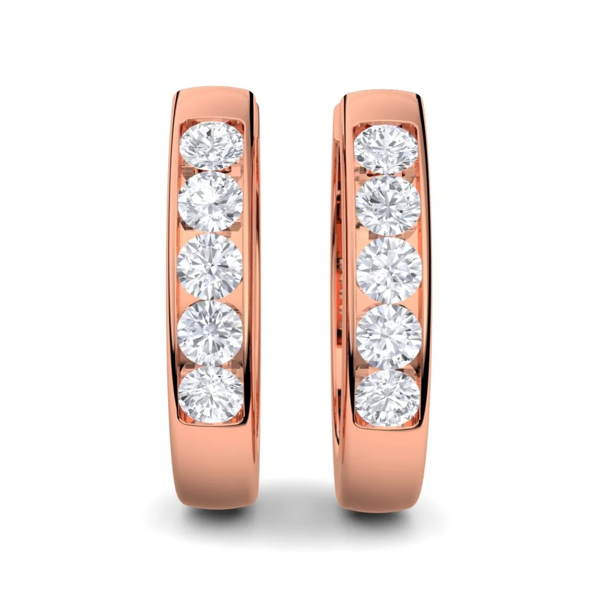 Schmuckladen AMOONIC Creolen "Vision" klein Kreolen zum aufklappen mit 10 Zirkonia^ Creolen|Schmuck