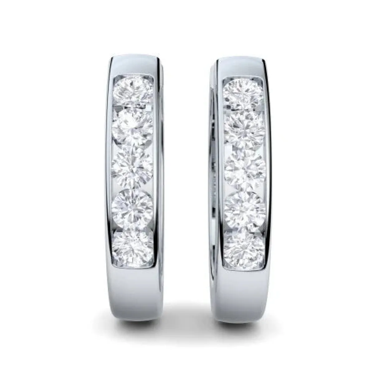 Schmuckladen AMOONIC Creolen "Vision" klein Kreolen zum aufklappen mit 10 Zirkonia^ Creolen|Schmuck
