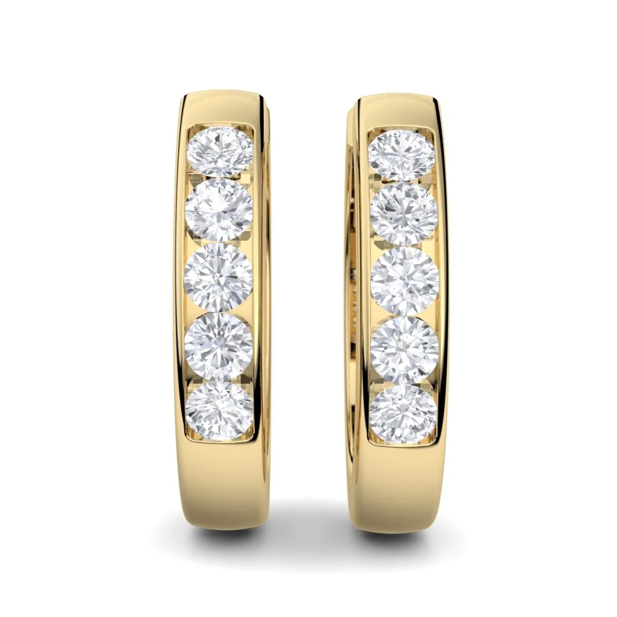 Schmuckladen AMOONIC Creolen "Vision" klein Kreolen zum aufklappen mit 10 Zirkonia^ Creolen|Schmuck