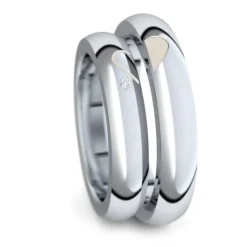 Schmuckladen AMOONIC Eheringe "Devotion" Paarringe (Ring-Set) romantisch mit Herzhä^ Hochzeit|Eheringe