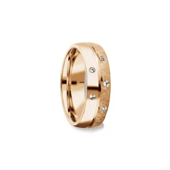 Schmuckladen AMOONIC Eheringe "Lovestory" Paarringe (Ring-Set) mit 5 Zirkonia Stein^ Hochzeit|Eheringe