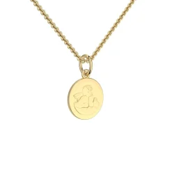 Schmuckladen AMOONIC Engel Kette "Shallow Angel" Schutzengel - Talisman (individuel^ Ketten Mit Gravur|Ketten Mit Gravur
