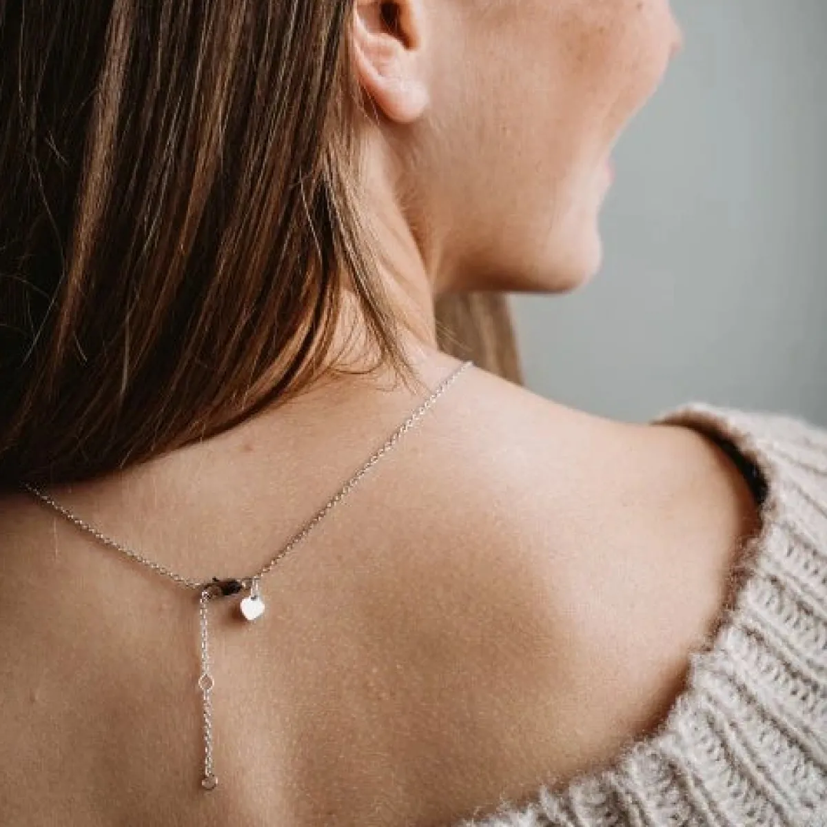 Schmuckladen AMOONIC Herzkette "Affection" Herzanhänger mit Herz-Zirkonia (individu^ Herzketten|Schmuck
