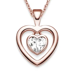 Schmuckladen AMOONIC Herzkette "Emotion" mit Zirkonia-Herz^ Herzketten|Schmuck