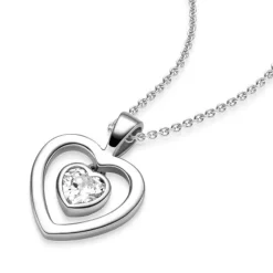 Schmuckladen AMOONIC Herzkette "Emotion" mit Zirkonia-Herz^ Herzketten|Schmuck