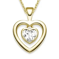 Schmuckladen AMOONIC Herzkette "Emotion" mit Zirkonia-Herz^ Herzketten|Schmuck