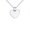 Schmuckladen AMOONIC Herzkette "Lovely" Silber 925 Kette mit Herz-Gravurplatte - An^ Herzketten|Schmuck