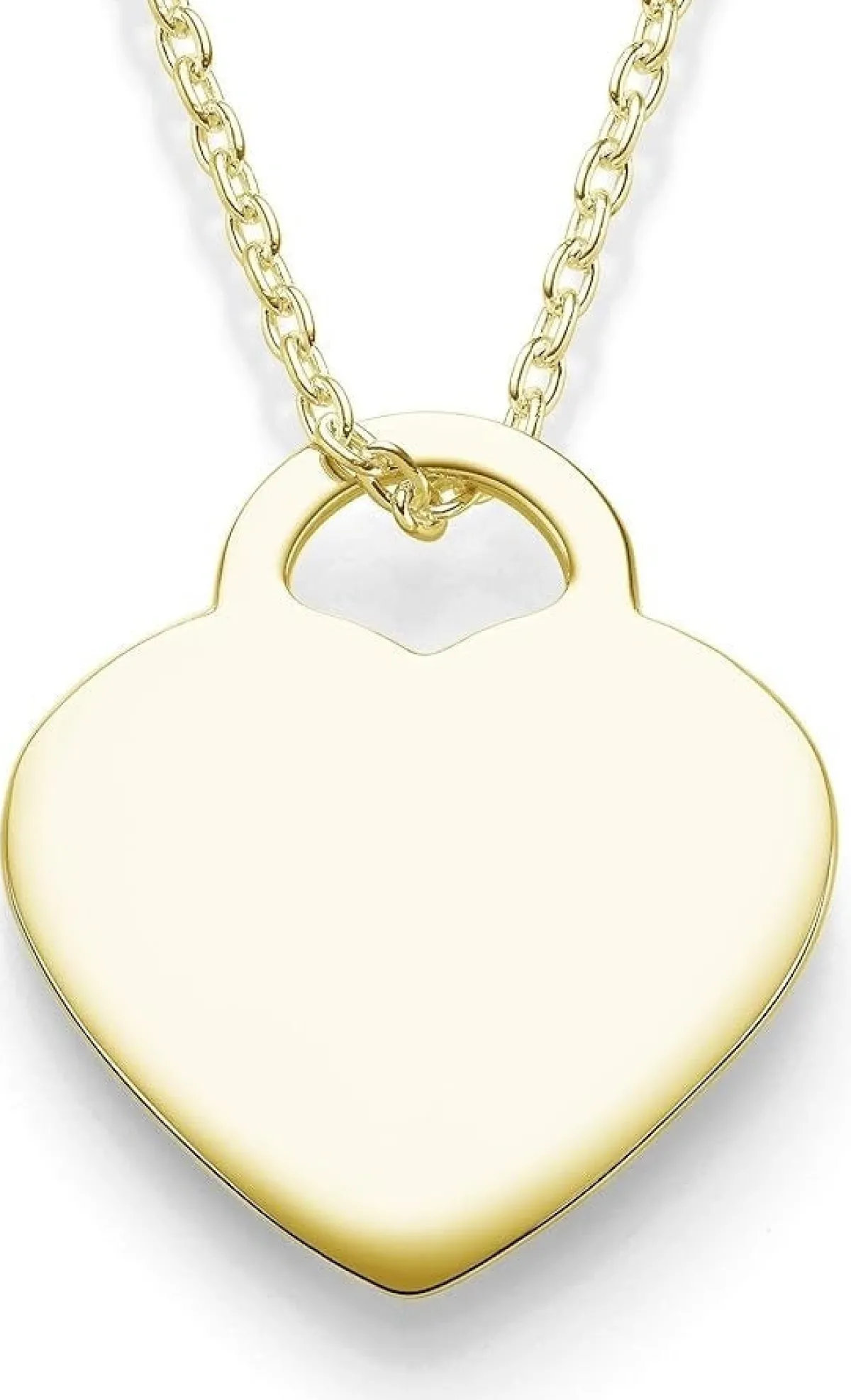 Schmuckladen AMOONIC Herzkette "True Words" Kette mit Herz-Gravurplatte - Anhänger^ Herzketten|Herzketten Mit Gravur