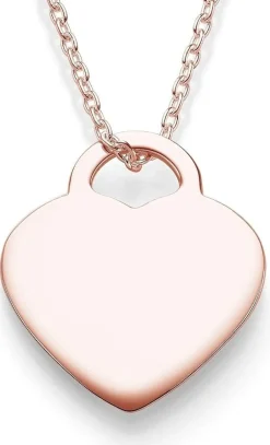 Schmuckladen AMOONIC Herzkette "True Words" Kette mit Herz-Gravurplatte - Anhänger^ Herzketten|Herzketten Mit Gravur