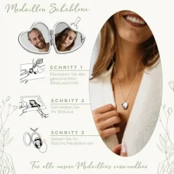 Schmuckladen AMOONIC Herzmedaillon "Romantic Love" Herzanhänger aufklappbar und mit^ Herzketten|Medaillons