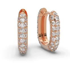Schmuckladen AMOONIC Huggie Creolen "Eternity" rechteckige Kreolen zum aufklappen m^ Creolen|Schmuck