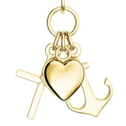 Schmuckladen AMOONIC Kette "Glaube-Liebe-Hoffnung" Herz-Kreuz-Anker-Anhänger^ Konfirmation|Schmuck