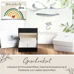 Schmuckladen AMOONIC Kreuz Kette "Cross" Kreuzanhänger - Kinder-Schmuck (individuel^ Konfirmation|Schmuck