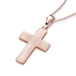 Schmuckladen AMOONIC Kreuz Kette "Faith" schlichter gravierbarer Kreuzanhänger - Ki^ Konfirmation|Schmuck