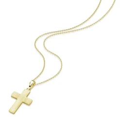 Schmuckladen AMOONIC Kreuz Kette "Faith" schlichter gravierbarer Kreuzanhänger - Ki^ Konfirmation|Schmuck
