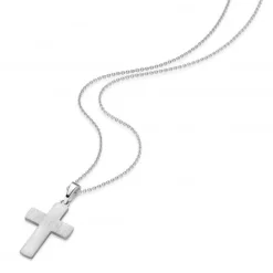 Schmuckladen AMOONIC Kreuz Kette "Faith" schlichter gravierbarer Kreuzanhänger - Ki^ Konfirmation|Schmuck