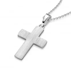 Schmuckladen AMOONIC Kreuz Kette "Faith" schlichter gravierbarer Kreuzanhänger - Ki^ Konfirmation|Schmuck