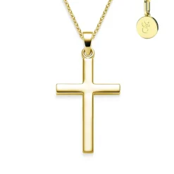 Schmuckladen AMOONIC Kreuz Kette "Honesty" individuell gravierbarer Kreuzanhänger -^ Konfirmation|Schmuck