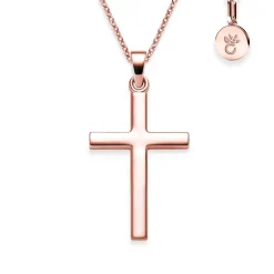 Schmuckladen AMOONIC Kreuz Kette "Honesty" individuell gravierbarer Kreuzanhänger -^ Konfirmation|Schmuck