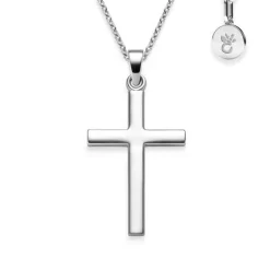 Schmuckladen AMOONIC Kreuz Kette "Honesty" individuell gravierbarer Kreuzanhänger -^ Konfirmation|Schmuck