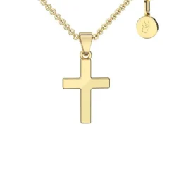 Schmuckladen AMOONIC Kreuz Kette "Hope" Kreuzanhänger in 333 Gelbgold - Kinder-Schm^ Konfirmation|Schmuck