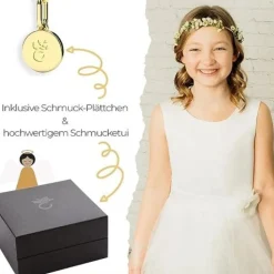 Schmuckladen AMOONIC Kreuz Kette "Sparkling Mercy" Kreuzanhänger in 333 Gelbgold mi^ Konfirmation|Schmuck