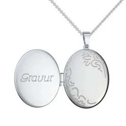 Schmuckladen AMOONIC Medaillon "Bloomy Love" Kette mit Amulett - Anhänger zum Öffne^ Medaillons|Schmuck