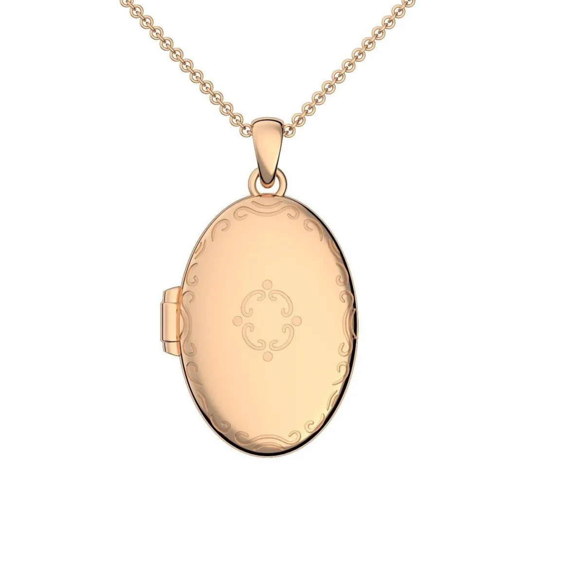 Schmuckladen AMOONIC Medaillon "Ornate Love" Kette mit Amulett - Anhänger zum Öffne^ Medaillons|Schmuck