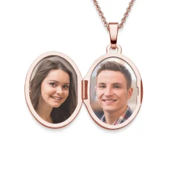 Schmuckladen AMOONIC Medaillon "Oval" Kette mit Amulett - Anhänger zum Öffnen für B^ Medaillons|Schmuck