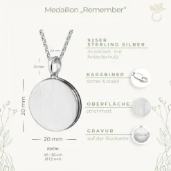 Schmuckladen AMOONIC Medaillon "Remember" runder Anhänger aufklappbar und mit Fotos^ Medaillons|Schmuck