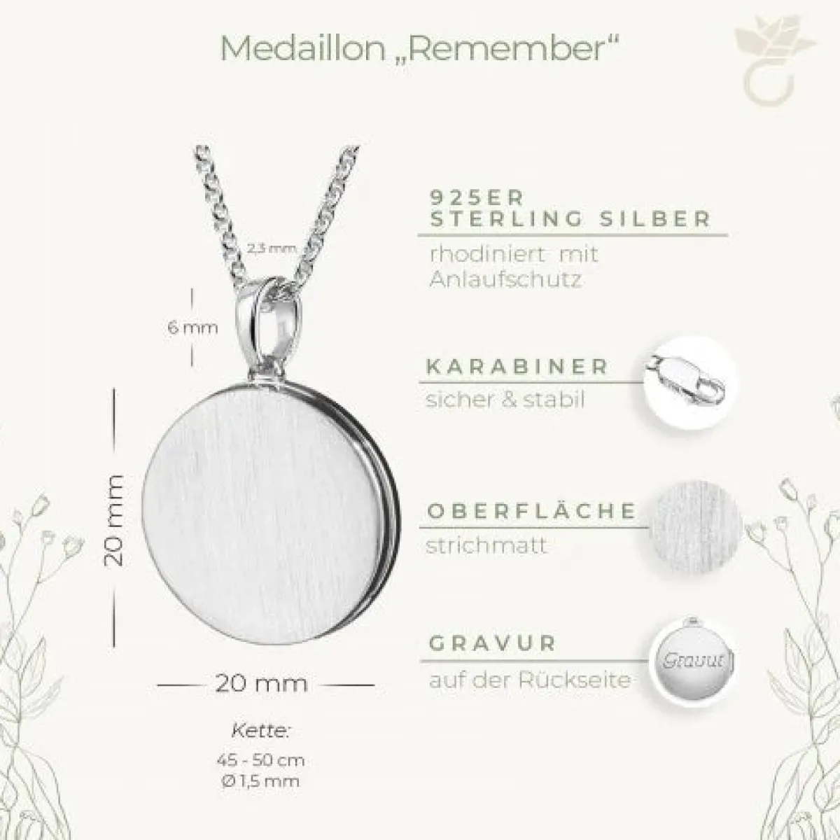 Schmuckladen AMOONIC Medaillon "Remember" runder Anhänger aufklappbar und mit Fotos^ Medaillons|Schmuck