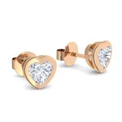 Schmuckladen AMOONIC Ohrstecker "Bright Hearts" Herz Ohrringe mit 2 Zirkonia Steine^ Ohrstecker|Schmuck