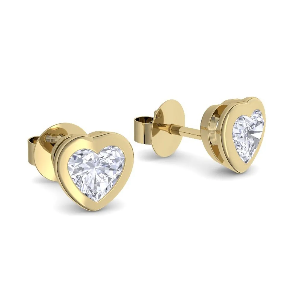 Schmuckladen AMOONIC Ohrstecker "Bright Hearts" Herz Ohrringe mit 2 Zirkonia Steine^ Ohrstecker|Schmuck