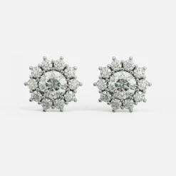Schmuckladen AMOONIC Ohrstecker "Sparkling Flowers" Blumen Ohrringe mit 22 Zirkonia^ Ohrstecker|Schmuck