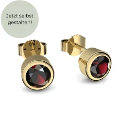 Schmuckladen AMOONIC Ohrstecker "Whisper Love" Ohrringe mit 2 Steinen im Facettensc^ Ohrstecker|Schmuck