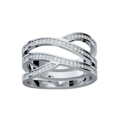 Schmuckladen AMOONIC Ringmodell "CrossX" extravaganter Ring in Sterling Silber 925^ Schmuck