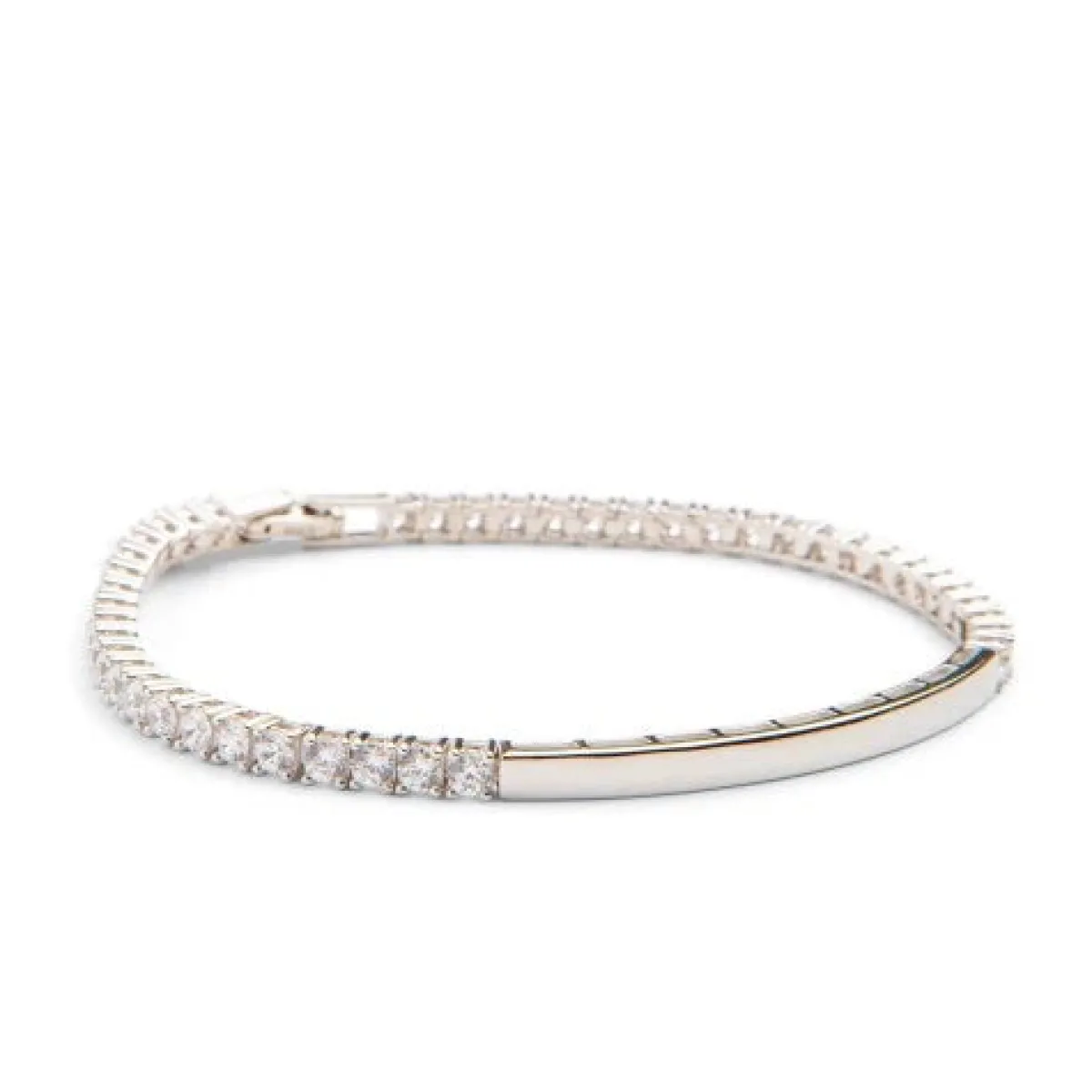 Schmuckladen AMOONIC Tennisarmband "Serena" mit Zirkonia - gravierbares Identarmban^ Armbänder Mit Gravur|Armbänder Mit Gravur