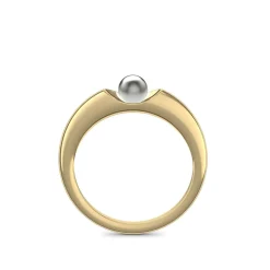 Schmuckladen AMOONIC Verlobungsring "Ladylike" extravaganter Perlenring - Material^ Verlobungsringe|Verlobung