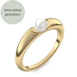 Schmuckladen AMOONIC Verlobungsring "Ladylike" extravaganter Perlenring - Material^ Verlobungsringe|Verlobung