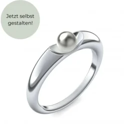 Schmuckladen AMOONIC Verlobungsring "Ladylike" extravaganter Perlenring - Material^ Verlobungsringe|Verlobung