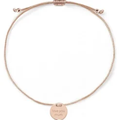 Schmuckladen Armband - love you mum - Rückseitengravur möglich^ Stoffarmbänder|Armbänder Mit Gravur