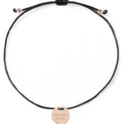 Schmuckladen Armband - love you mum - Rückseitengravur möglich^ Stoffarmbänder|Armbänder Mit Gravur