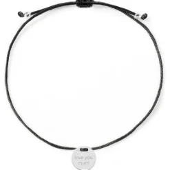 Schmuckladen Armband - love you mum - Rückseitengravur möglich^ Stoffarmbänder|Armbänder Mit Gravur