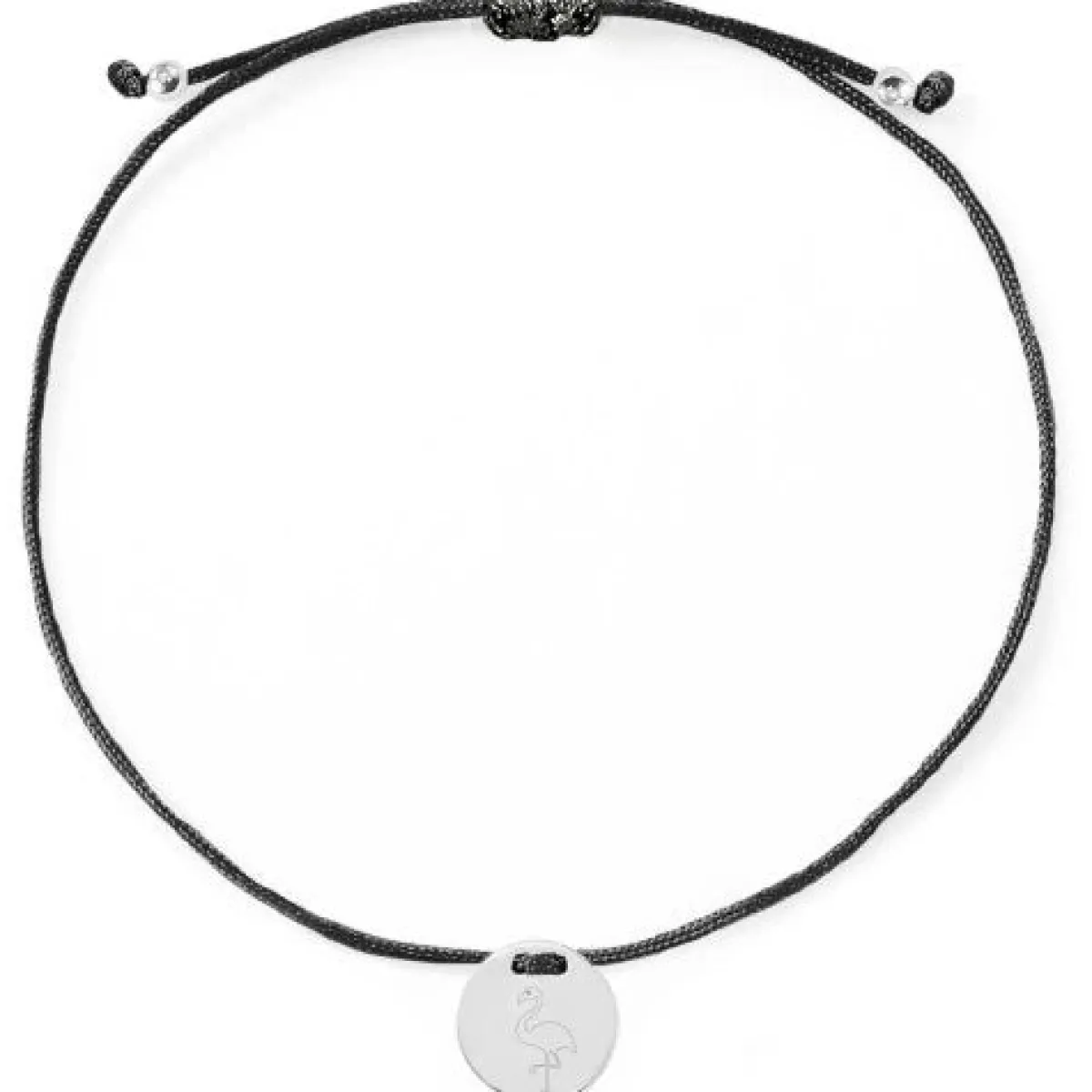Schmuckladen Armband Flamingo mit Rückseitengravur - 925 Sterlingsilber^ Stoffarmbänder|Armbänder Mit Gravur