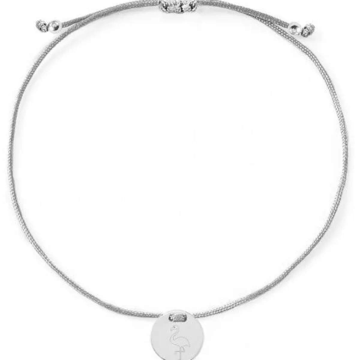 Schmuckladen Armband Flamingo mit Rückseitengravur - 925 Sterlingsilber^ Stoffarmbänder|Armbänder Mit Gravur
