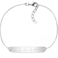 Schmuckladen Armband Herzschlag Hope - 925 Sterlingsilber^ Armbänder Mit Gravur|Armbänder Mit Gravur