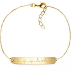 Schmuckladen Armband Herzschlag "Love" - 925 Sterlingsilber^ Valentinstag|Armbänder Mit Gravur