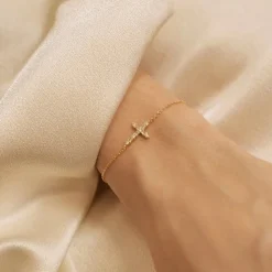 Schmuckladen Armband Kreuz mit Zirkonia - 925 Sterlingsilber^ Konfirmation|Schmuck