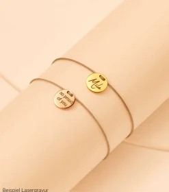 Schmuckladen Armband mit deiner Gravur DayDream |^ Valentinstag|Stoffarmbänder